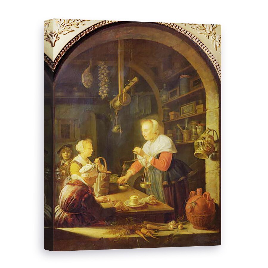 Tablou canvas - Gerard Dou - Combacanul satului, 75 x 100 cm