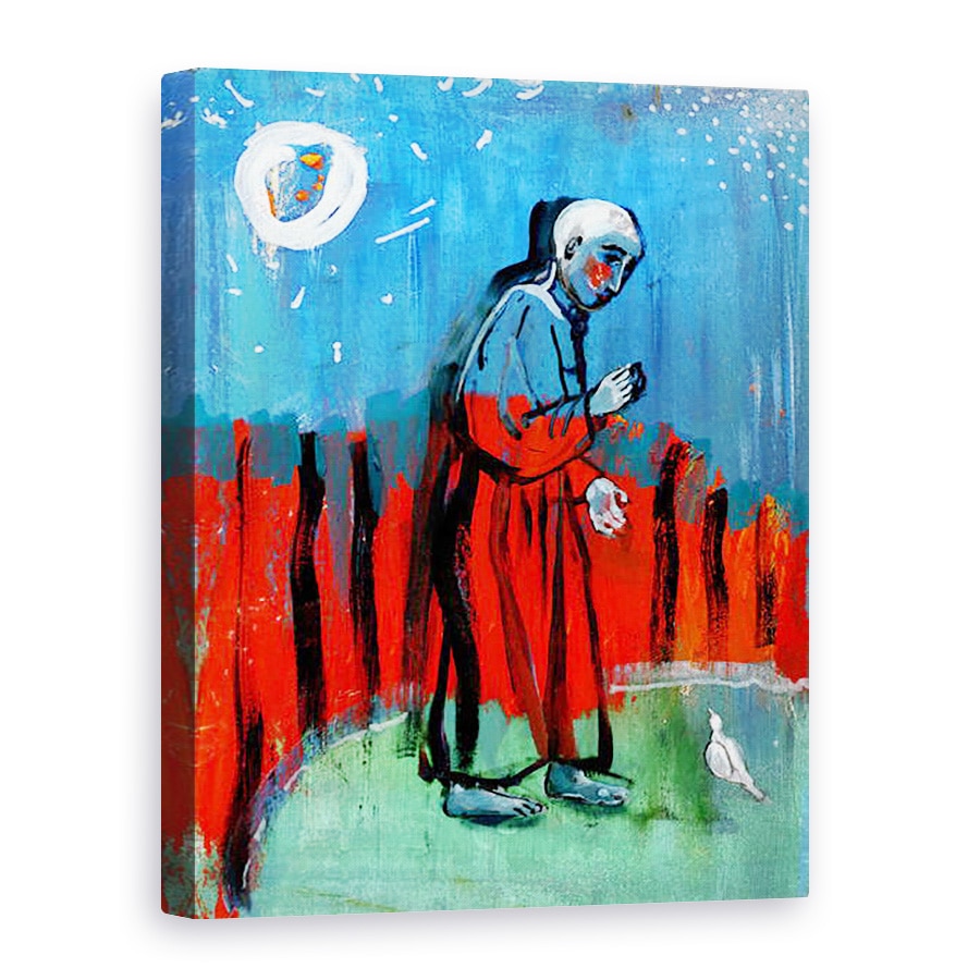 Tablou canvas - Gigi Sudbury - Hranirea pasarilor. Dupa Giotto, 2015, 50 x 70 cm