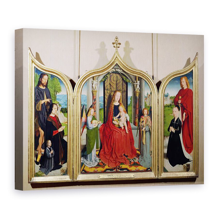 Tablou canvas - Gerard David - Triptic al familiei Sedano, 75 x 100 cm