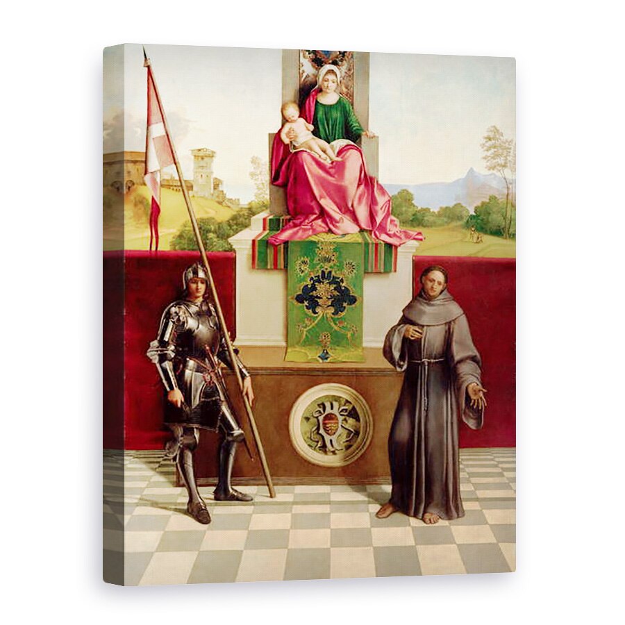 Tablou canvas - Giorgione - Madonna si Copilul intre Sfantul Francisc si Sfantul Nicasie Madonna Castelfranco c.1503-04, 60 x 80 cm