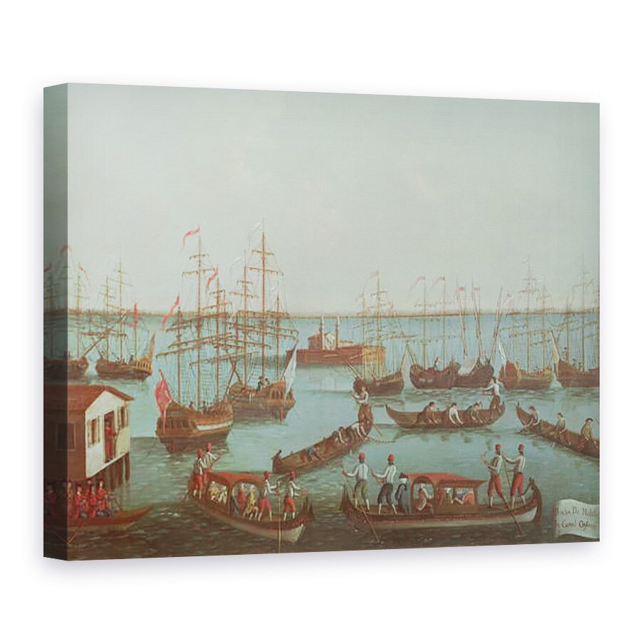 Tablou canvas - Gabriele Bella - Nobilii Pescuit in Canal Orfano, 60 x 80 cm