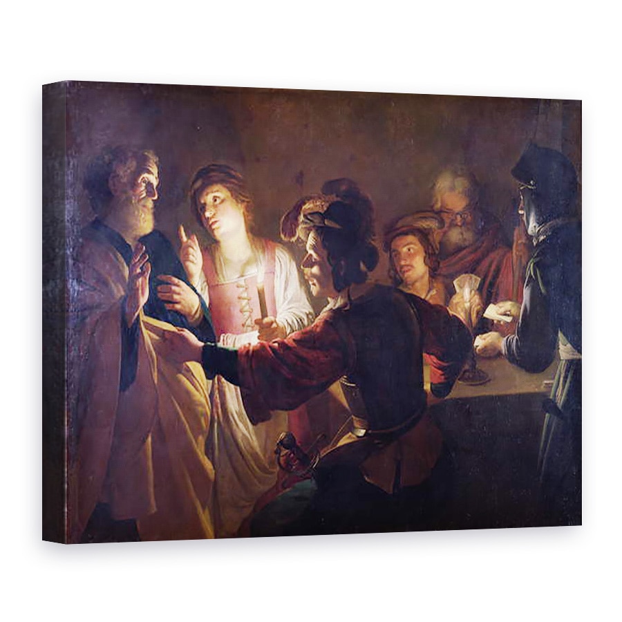 Tablou canvas - Gerrit van Honthorst - Negarea Sfantului Petru, 60 x 80 cm