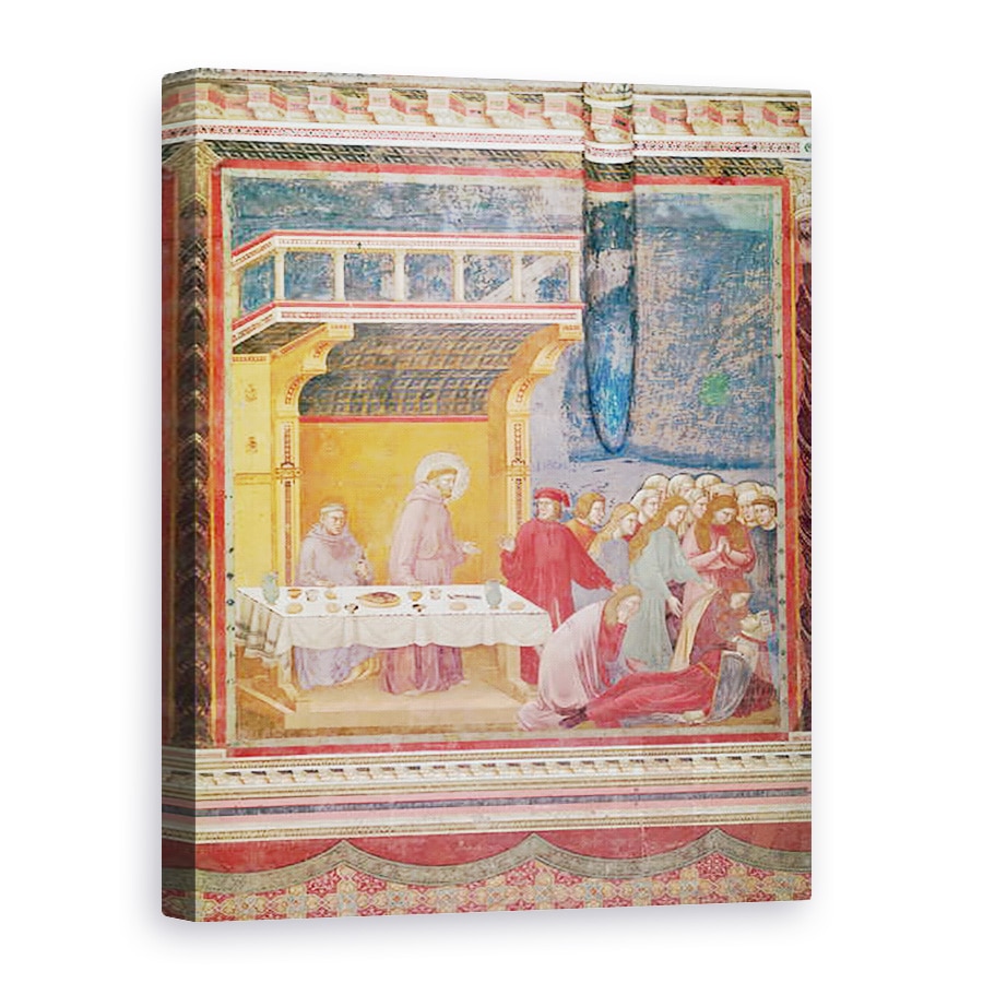 Tablou canvas - Giotto di Bondone - Sfantul Francisc prezice moartea unui cavaler in Celano, 75 x 100 cm