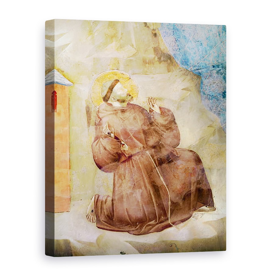 Tablou canvas - Giotto di Bondone - Sfantul Francisc primind stigmata, detaliu al Sfantului Francisc, 60 x 80 cm