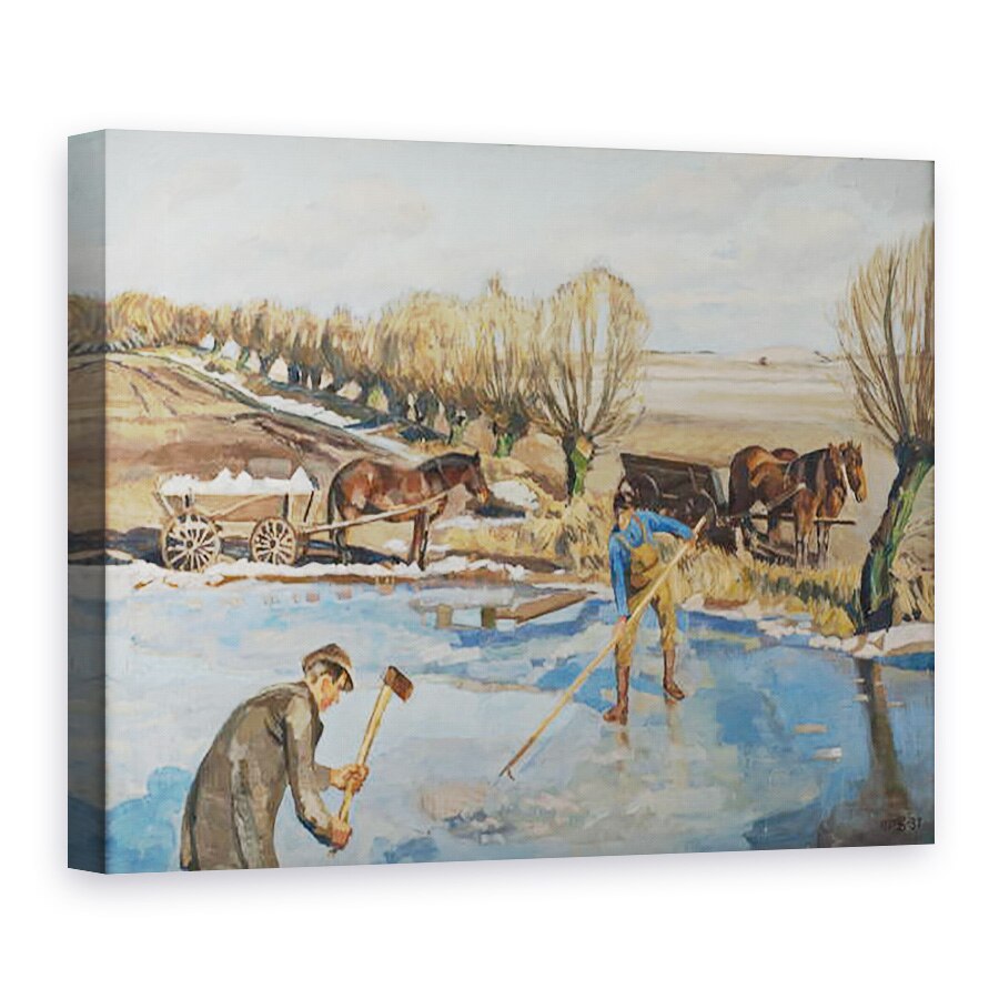Tablou canvas - Fritz Syberg - Mainile de la ferma aduc gheata, 60 x 80 cm