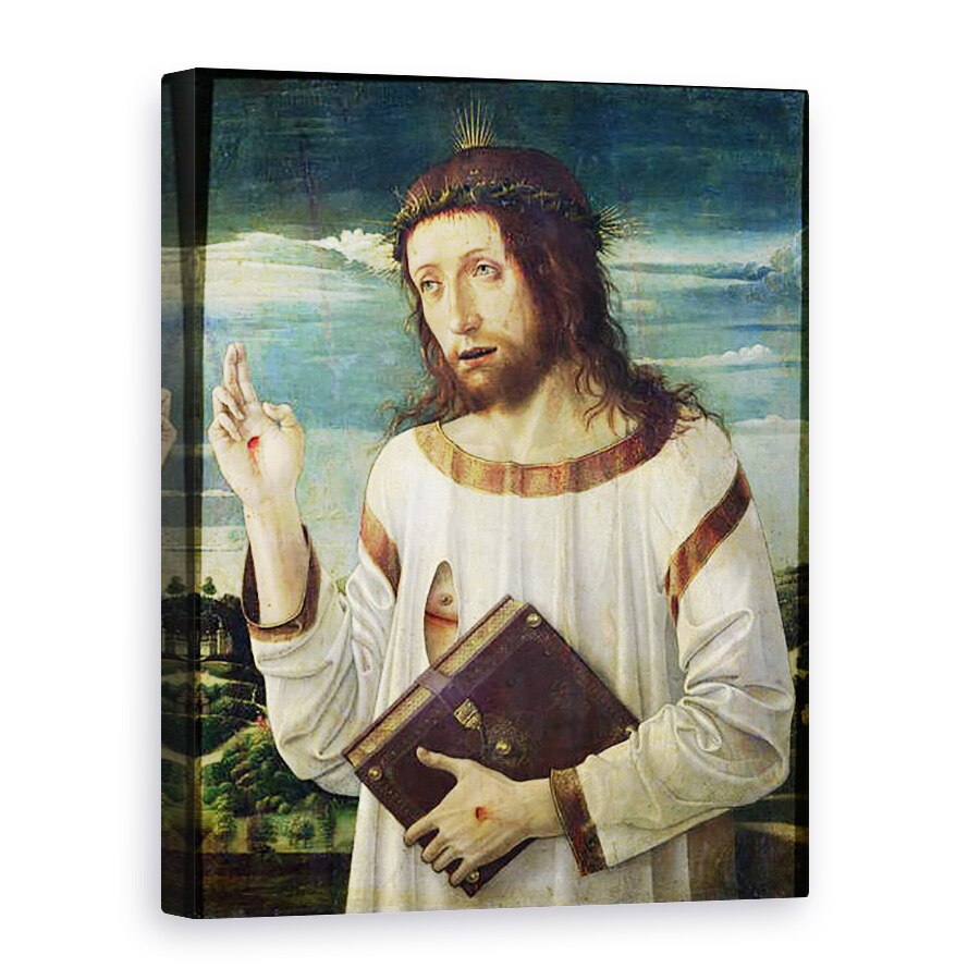 Tablou canvas - Giovanni Bellini - Hristos binecuvantare, 75 x 100 cm