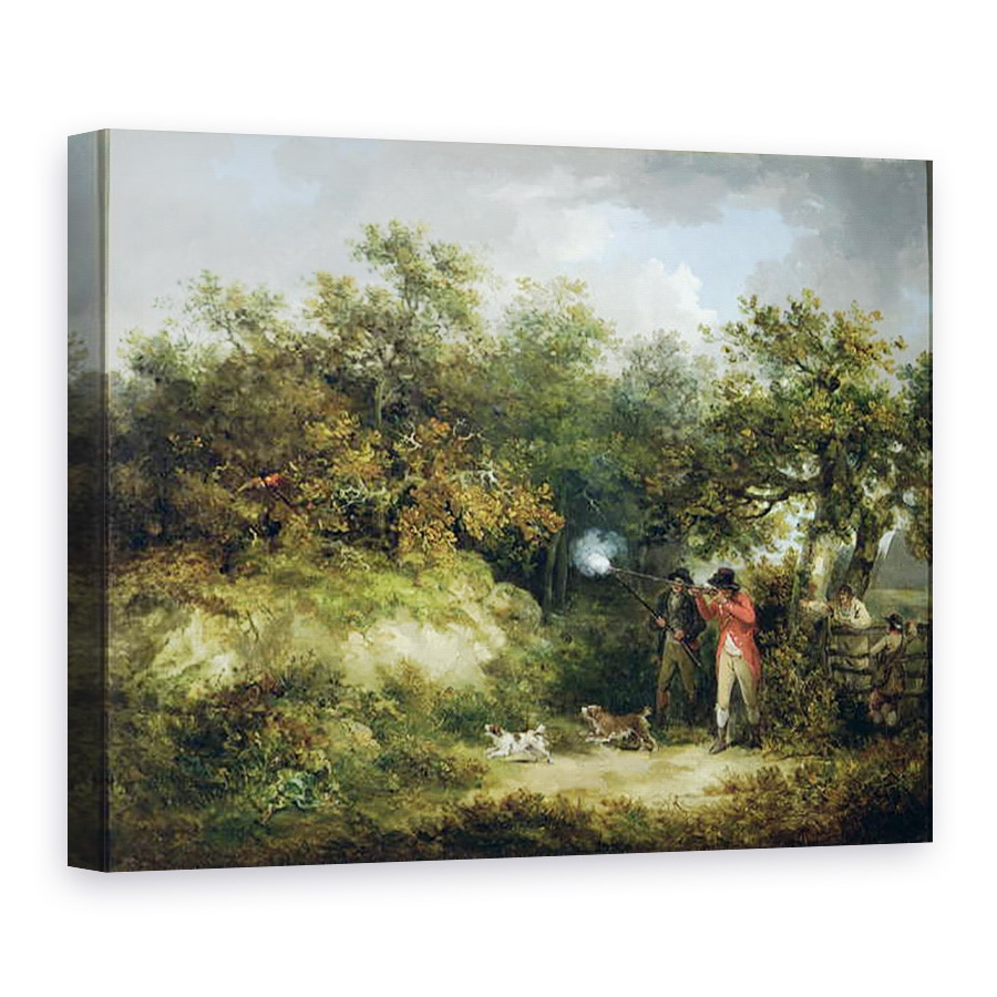 Tablou canvas - George Morland - impuscare fazan, 75 x 100 cm