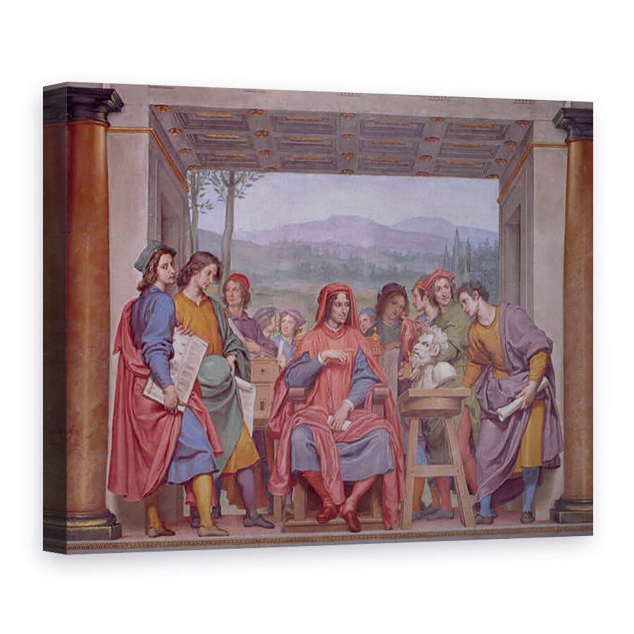 Tablou canvas - Giovanni Mannozzi - Lorenzo de Medici 1449-92 inconjurat de artisti, 75 x 100 cm