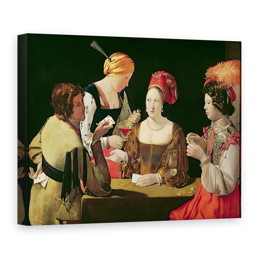 Tablou canvas - Georges de la Tour - Cheat cu asul de caro, 75 x 100 cm