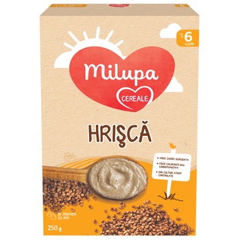 Cereale Milupa Hrisca, 250 g, de la 6 luni Cereale Milupa Hrisca, 250 g, de la 6 luni