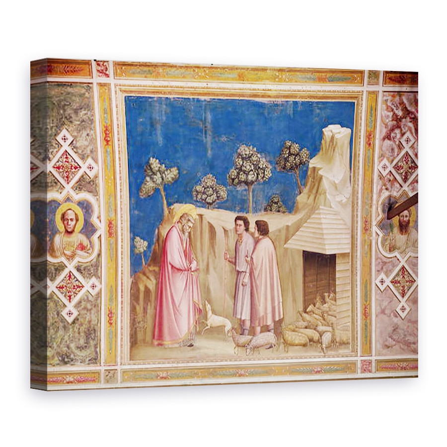 Tablou canvas - Giotto di Bondone - Ioachim printre pastori, 75 x 100 cm