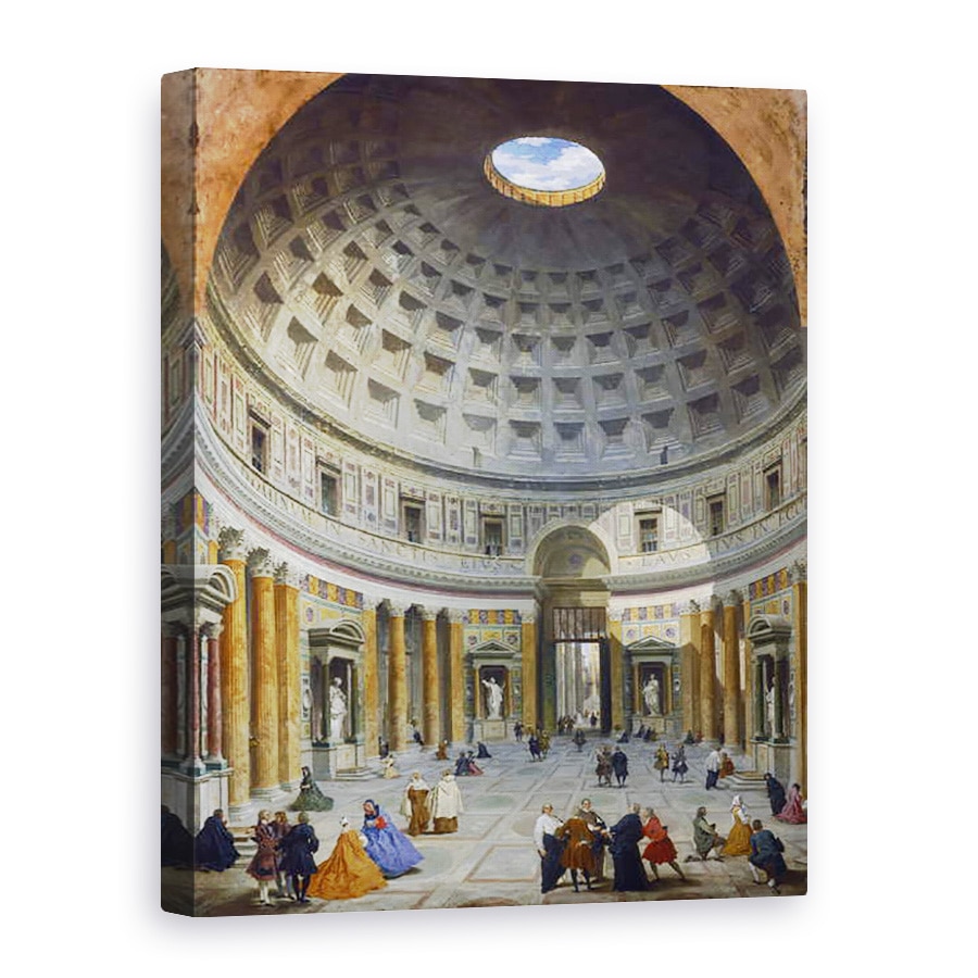 Tablou canvas - Giovanni Paolo Pannini - Interiorul Panteonului, Roma, 60 x 80 cm