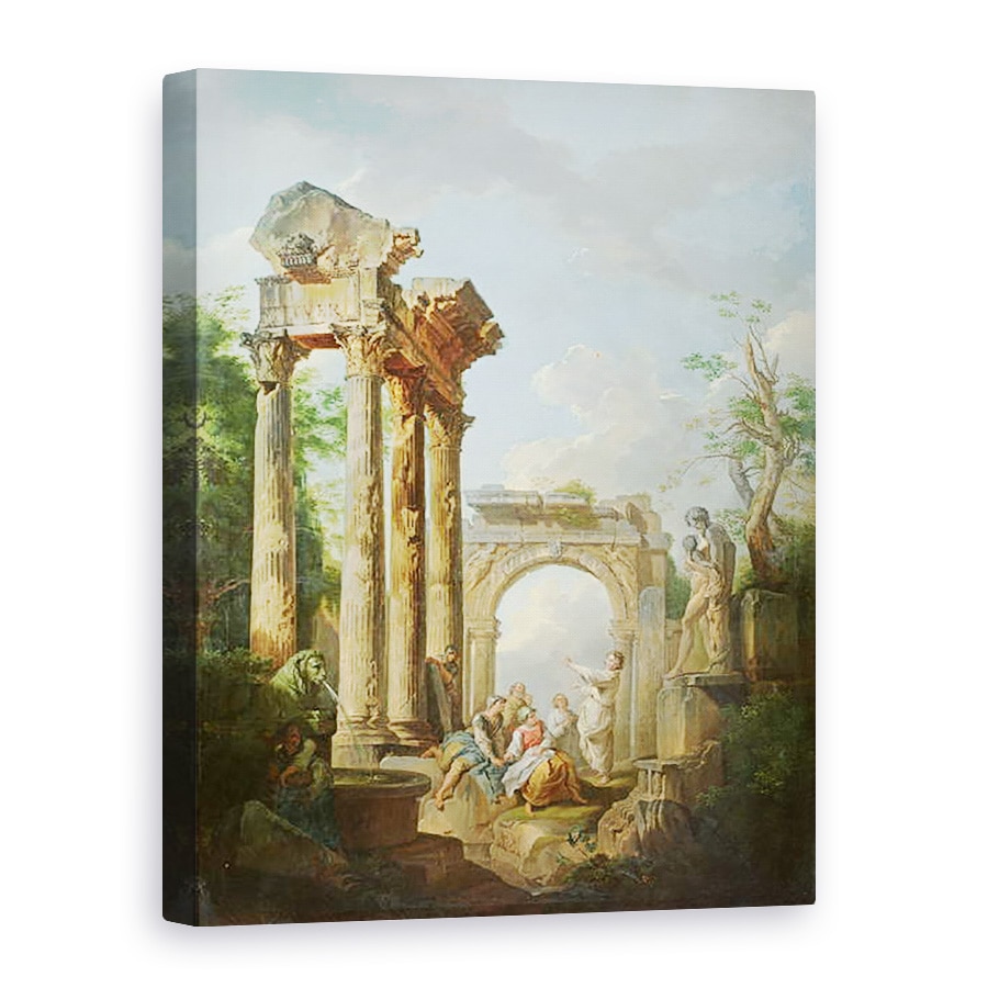 Tablou canvas - Giovanni Maria Griffoni - Ruinele Templului lui Vespasian, 75 x 100 cm