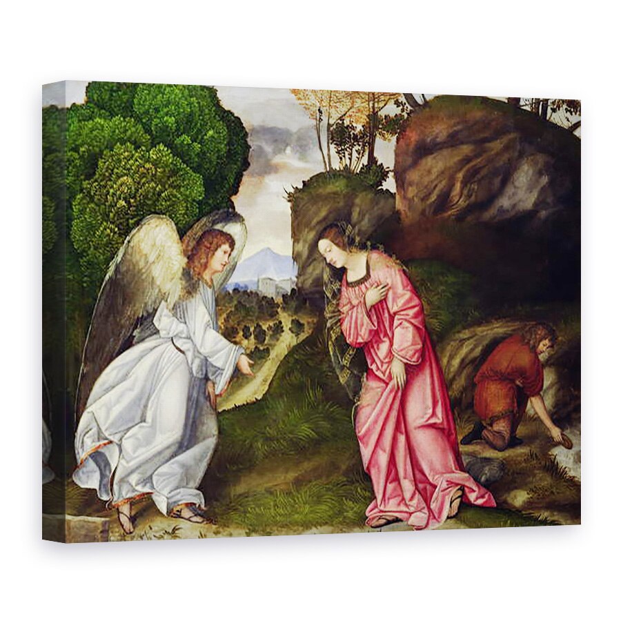 Tablou canvas - Girolamo da Treviso II - Agar si ingerul, 75 x 100 cm