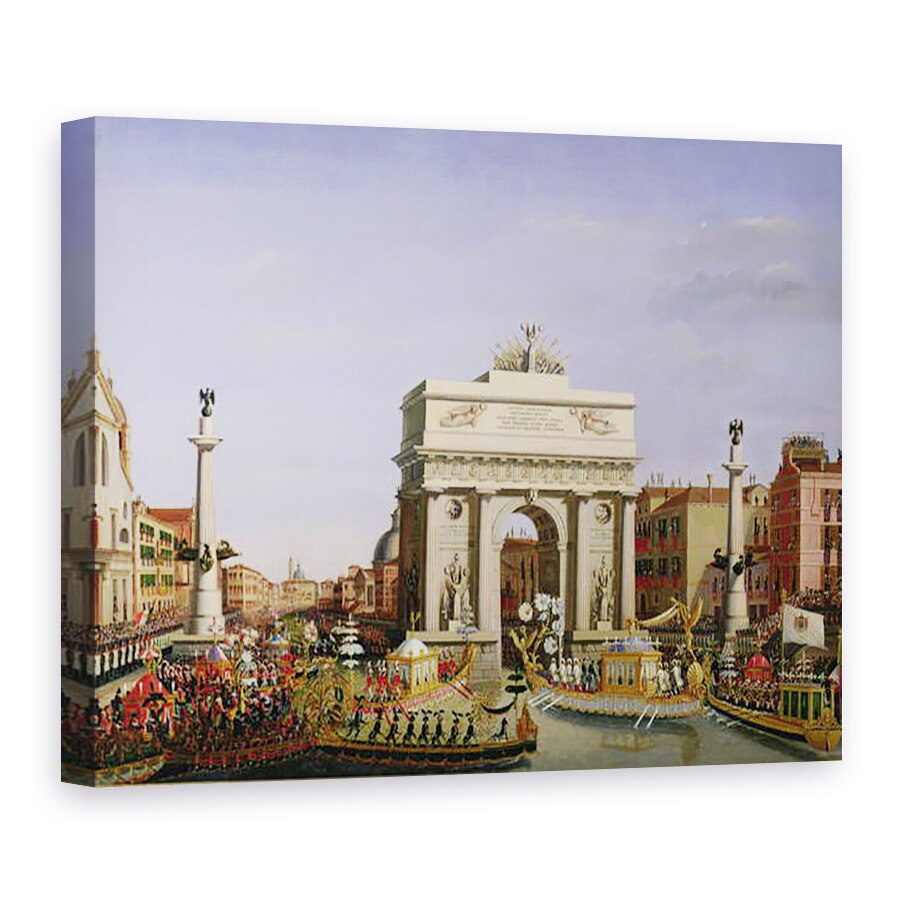 Tablou canvas - Giuseppe Borsato - Intrarea lui Napoleon I 1769-1821 in Venetia, 60 x 80 cm