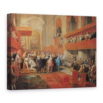 Tablou canvas - Giovanni Paolo Pannini - Prezentarea Ordinului Duhului Sfant catre Printul Vaini de Paul-Hippolyte de Beauvillers 1684-1776 Duce de Saint-Aignan in 1732, 75 x 100 cm Tablou canvas - Giovanni Paolo Pannini - Prezentarea Ordinului Duhului Sfant catre Printul Vaini de Paul-Hippolyte de Beauvillers 1684-1776 Duce de Saint-Aignan in 1732, 75 x 100 cm