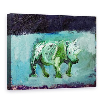 Tablou canvas - Gigi Sudbury - Rinocerul, 2002, 50 x 70 cm Tablou canvas - Gigi Sudbury - Rinocerul, 2002, 50 x 70 cm