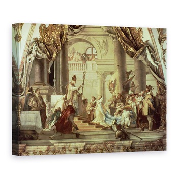 Tablou canvas - Giovanni Battista Tiepolo - Nunta imparatului Frederic Barbarossa cu Beatrix de Burgundia in 1156, 75 x 100 cm Tablou canvas - Giovanni Battista Tiepolo - Nunta imparatului Frederic Barbarossa cu Beatrix de Burgundia in 1156, 75 x 100 cm