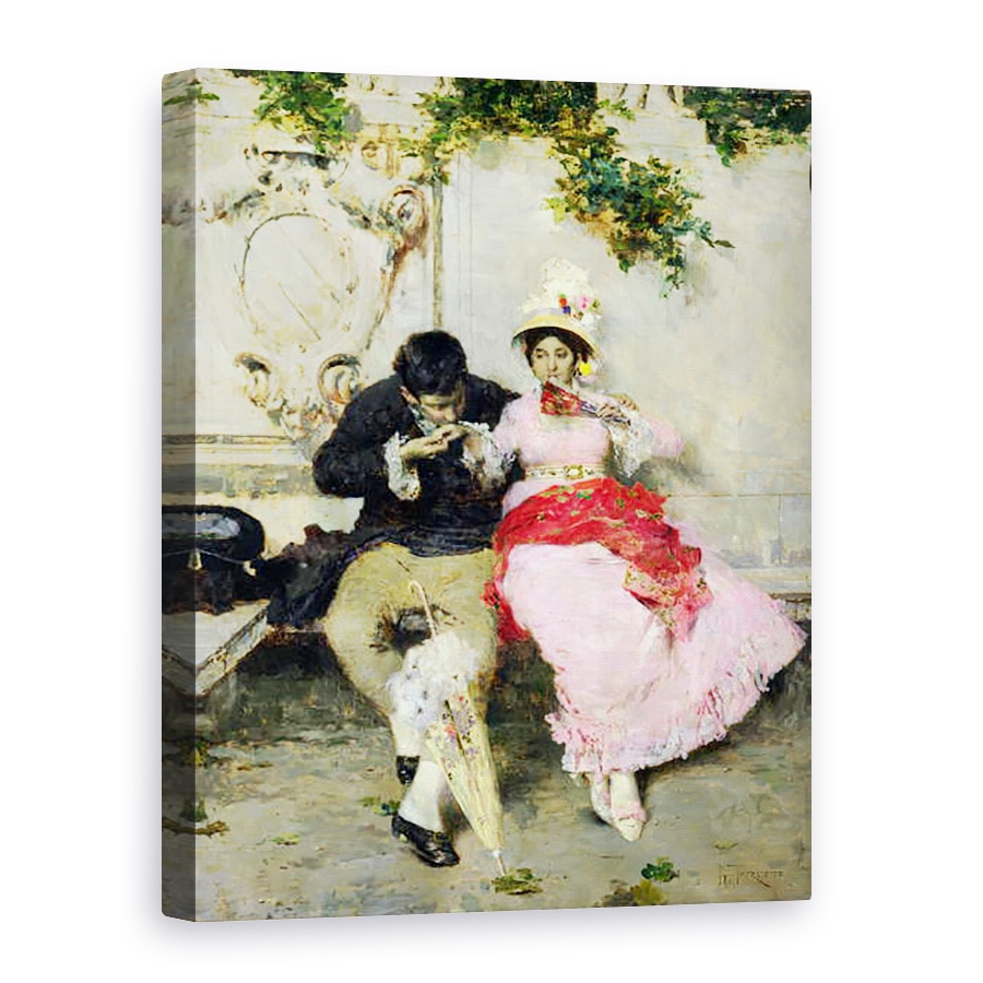 Tablou canvas - Giacomo Favretto - Declaratia, 75 x 100 cm