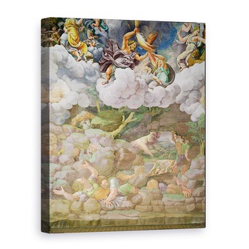 Tablou canvas - Giulio Romano - Olympus si Zeus Distrugerea gigantilor rebeli, detaliu de la unul dintre zidurile Sala dei Giganti, 60 x 80 cm Tablou canvas - Giulio Romano - Olympus si Zeus Distrugerea gigantilor rebeli, detaliu de la unul dintre zidurile Sala dei Giganti, 60 x 80 cm