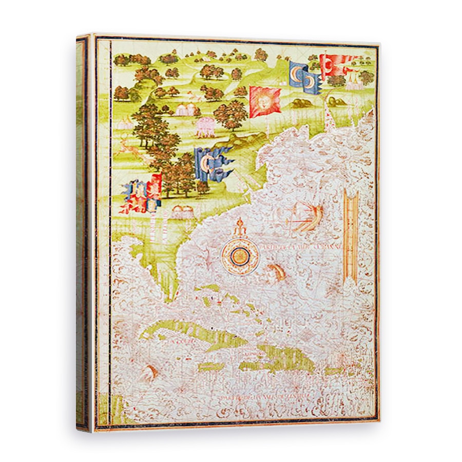 Guillaume Le Testu F.52v Florida és az Antillák térképe, a