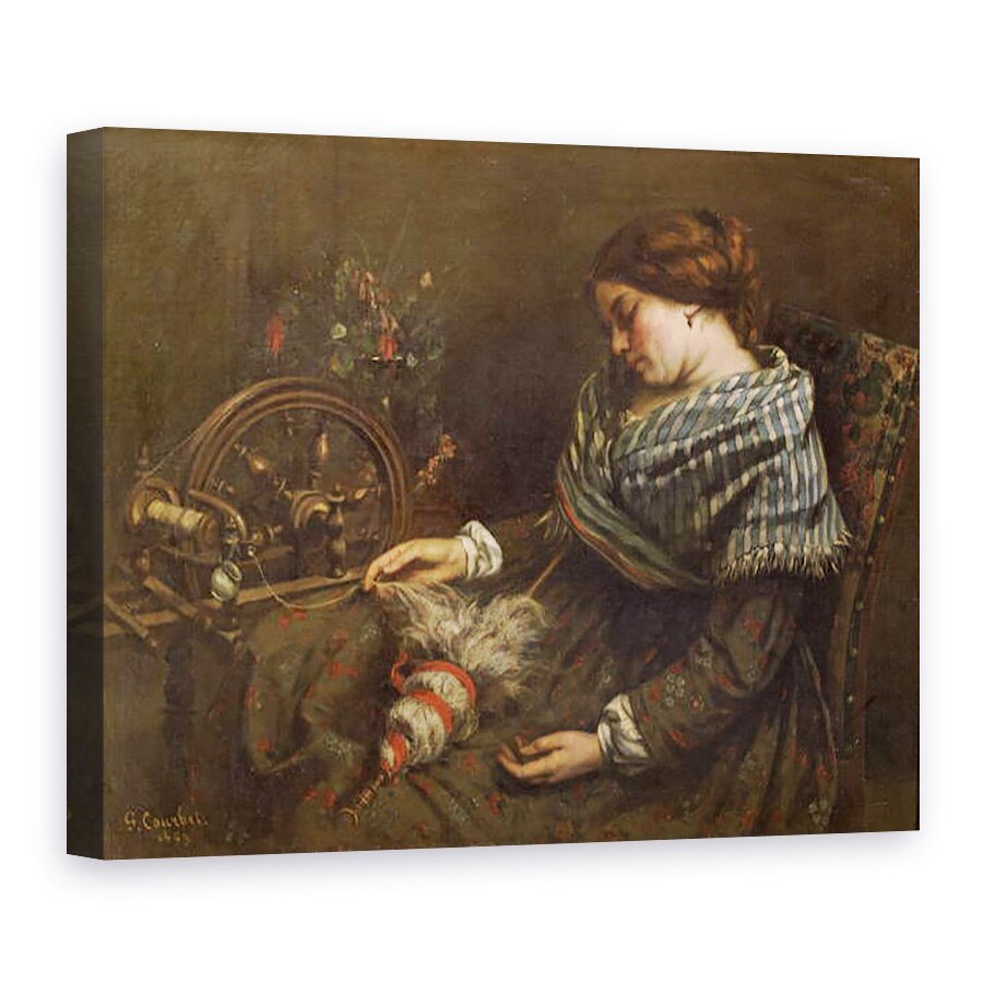 Tablou canvas - Gustave Courbet - Broderia Adormita, 60 x 80 cm