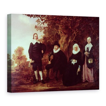 Tablou canvas - Gerrit van Donck - Grup de familie intr-un peisaj, 75 x 100 cm Tablou canvas - Gerrit van Donck - Grup de familie intr-un peisaj, 75 x 100 cm
