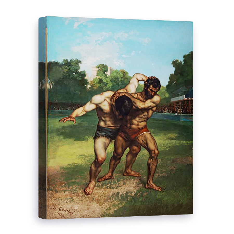 Tablou canvas - Gustave Courbet - Luptatorii, 60 x 80 cm