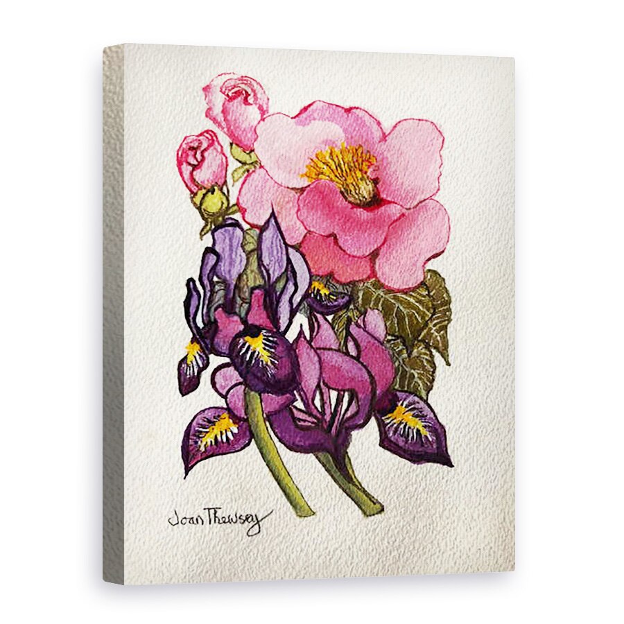 Tablou canvas - Joan Thewsey - Camellia si Iris olandez, 75 x 100 cm