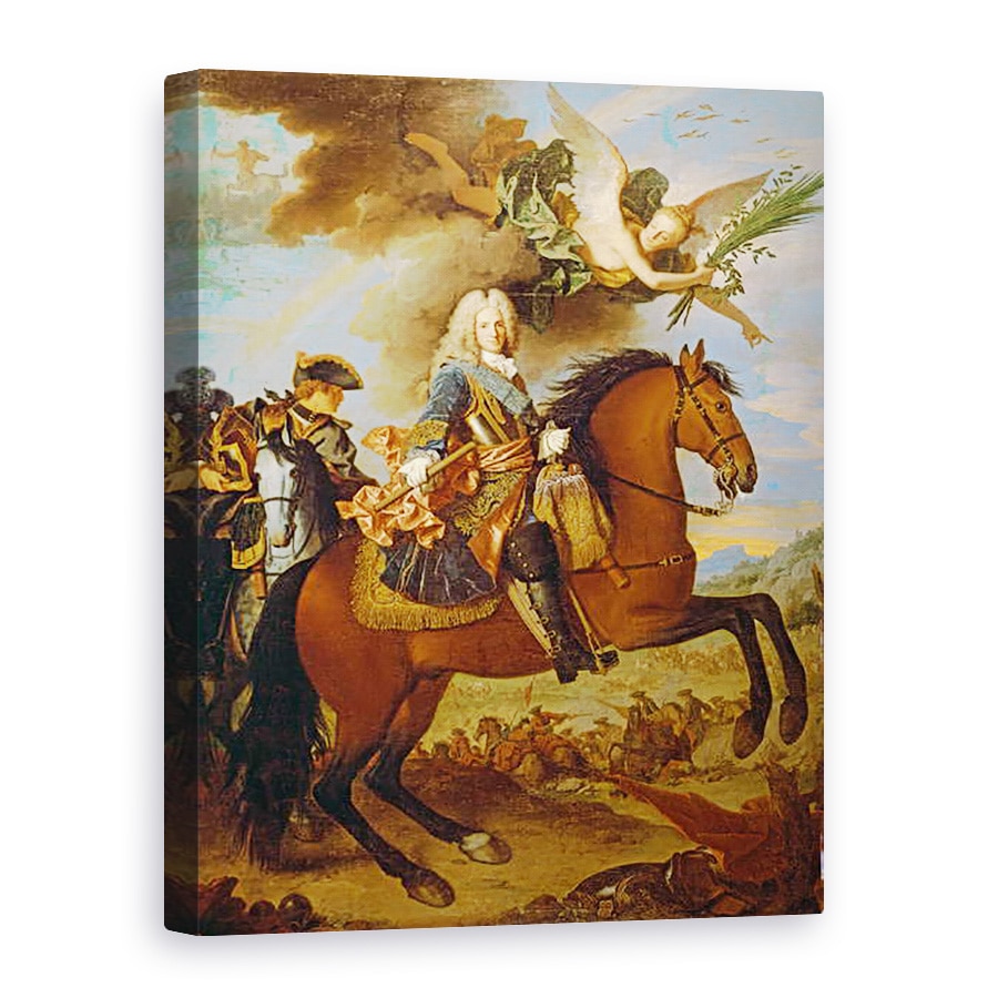 Tablou canvas - Jean Ranc - Portret ecvestru De Filip V 1683-1746, 60 x 80 cm