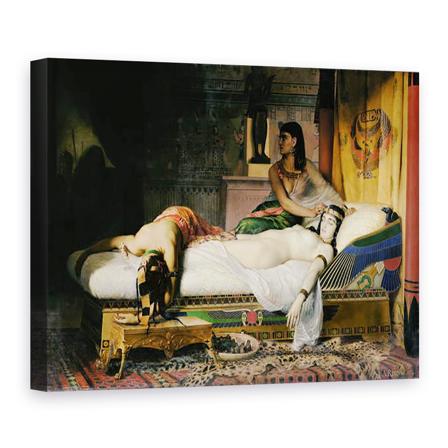 Tablou canvas - Jean-Andre Rixens - Moartea lui Cleopatra, 60 x 80 cm