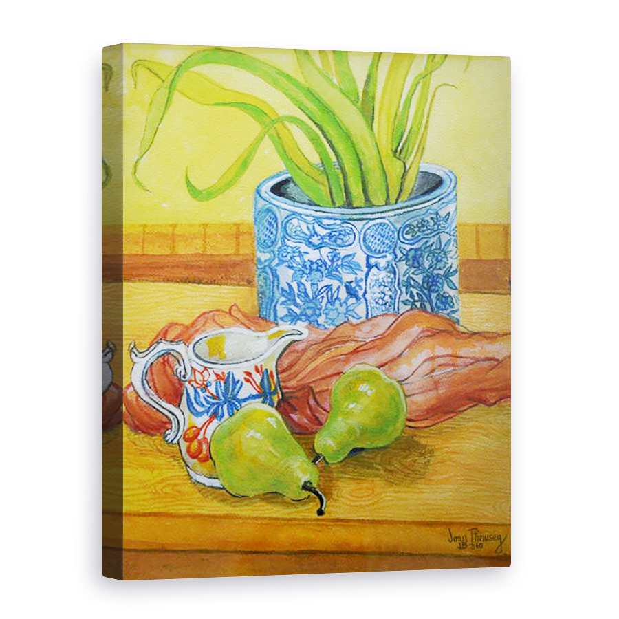 Tablou canvas - Joan Thewsey - Oala albastra si alba, Ulcior si Pere, 75 x 100 cm