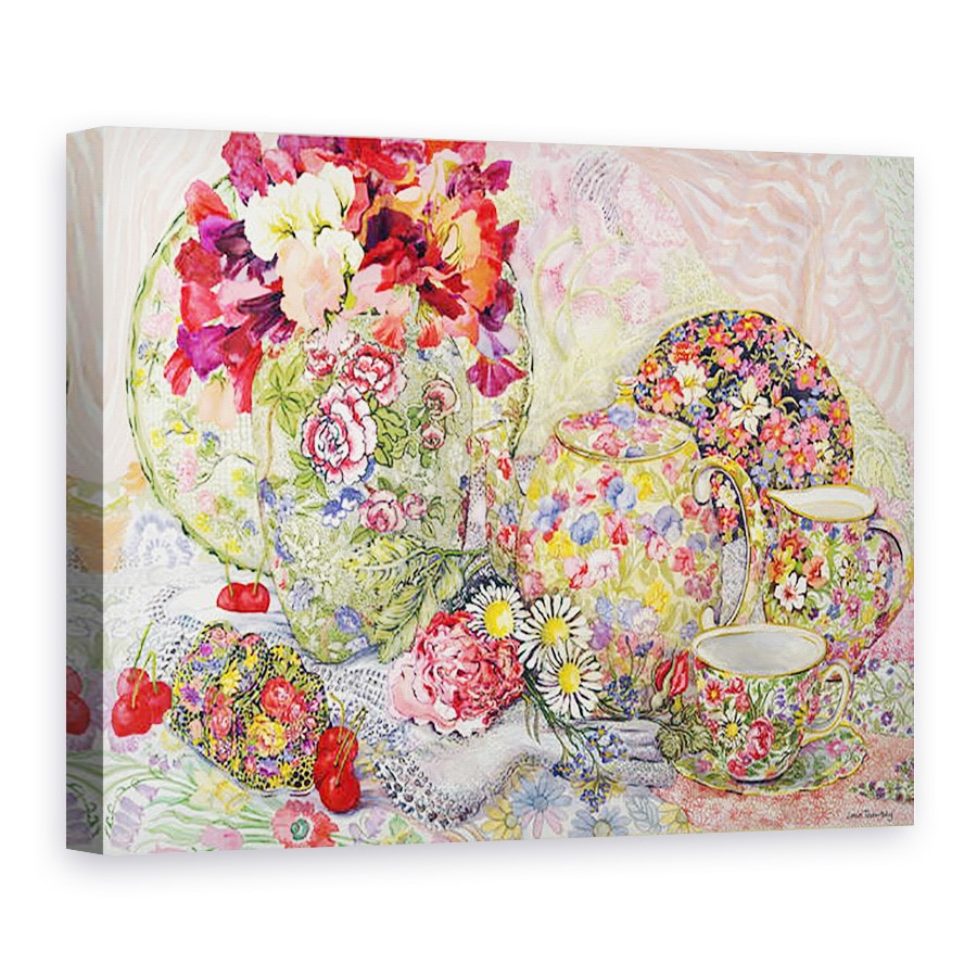 Tablou canvas - Joan Thewsey - Mazare dulce cu Flori Antice China si Cirese, 60 x 80 cm