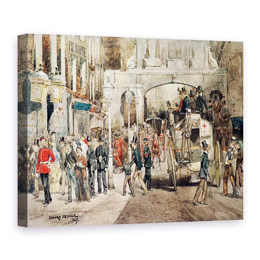 Tablou canvas - Jean-Baptiste Edouard Detaille - London Street, 75 x 100 cm