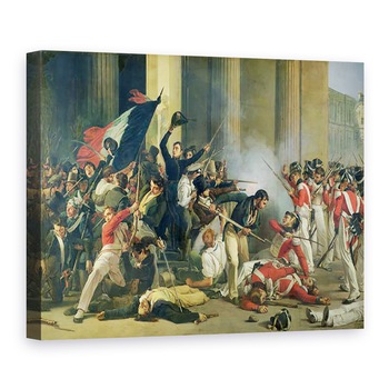 Tablou canvas - Jean Louis Bezard - Scena Revolutiei din 1830 de la Luvru, 60 x 80 cm Tablou canvas - Jean Louis Bezard - Scena Revolutiei din 1830 de la Luvru, 60 x 80 cm