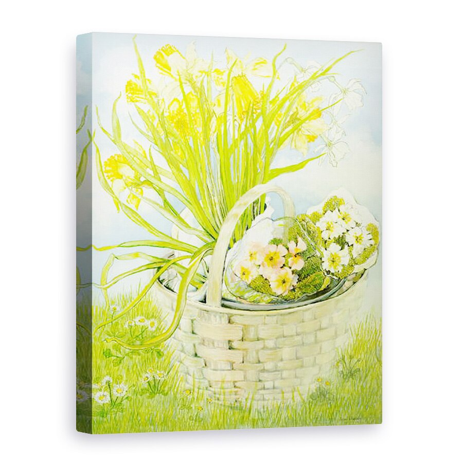 Tablou canvas - Joan Thewsey - Narcisele si primulele intr-un cos, 75 x 100 cm