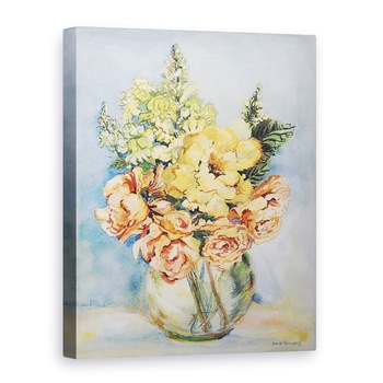 Tablou canvas - Joan Thewsey - Trandafiri galbeni si antirrhinums, 2001, 50 x 70 cm Tablou canvas - Joan Thewsey - Trandafiri galbeni si antirrhinums, 2001, 50 x 70 cm