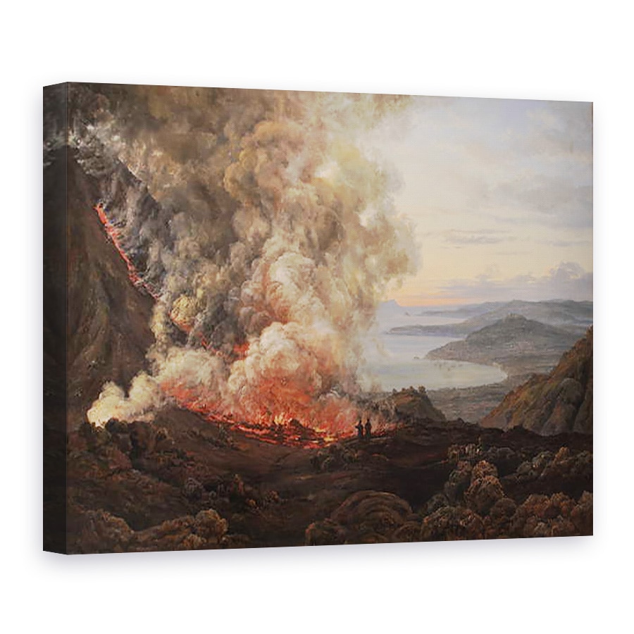 Tablou canvas - Johan Christian Dahl - Eruptia vulcanului Vezuviu, 60 x 80 cm