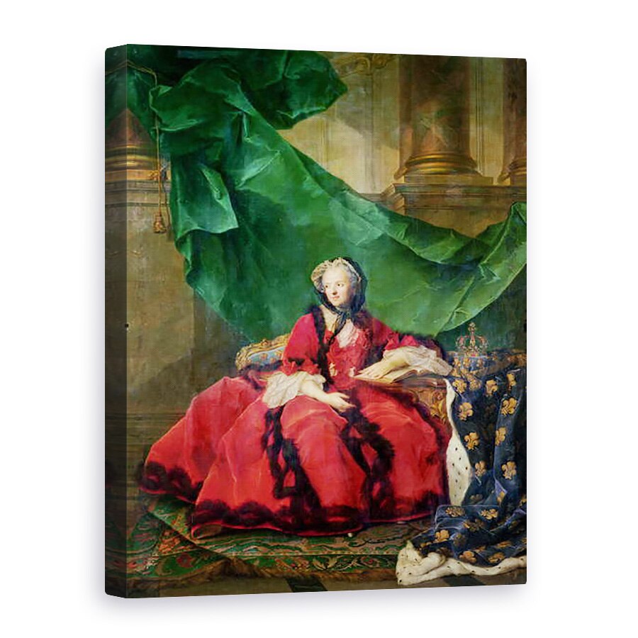 Tablou canvas - Jean-Marc Nattier - Portretul Mariei Leszczynska 1703-68 in rochie de zi cu zi, 75 x 100 cm