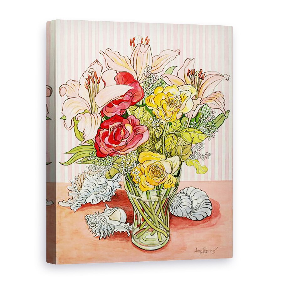 Tablou canvas - Joan Thewsey - Trandafiri, crini si scoici, 2008, 50 x 70 cm