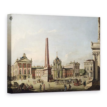 Tablou canvas - Johann Friedrich Meyer - Vedere a pietei vechi si a portii frontale a Schloss Sanssouci, 50 x 70 cm Tablou canvas - Johann Friedrich Meyer - Vedere a pietei vechi si a portii frontale a Schloss Sanssouci, 50 x 70 cm