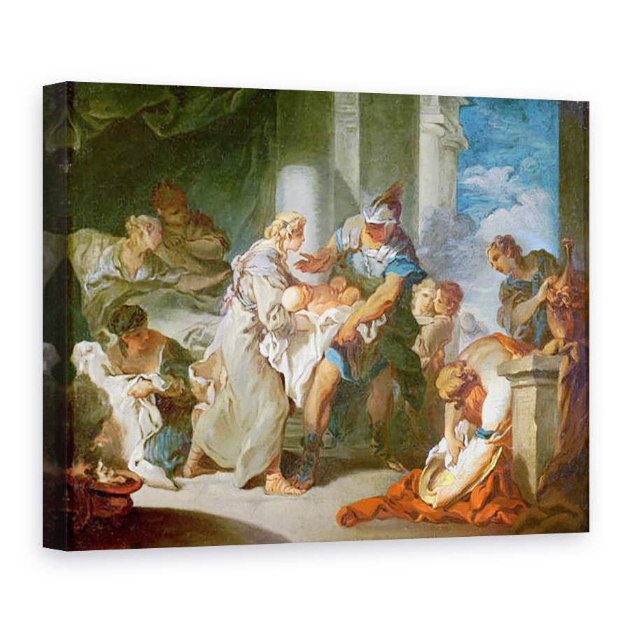 Tablou canvas - Jean-Honore Fragonard - Salvarea Pyrrhus pentru sugari, 50 x 70 cm