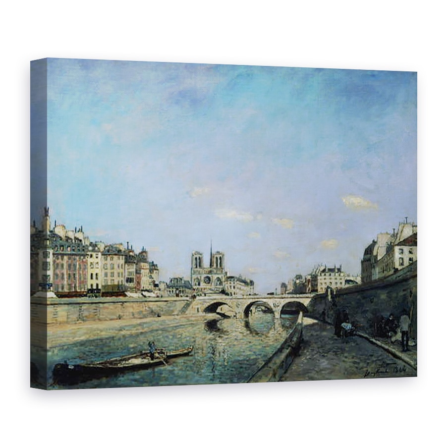Tablou canvas - Johan-Barthold Jongkind - Sena si Notre Dame din Paris, 75 x 100 cm