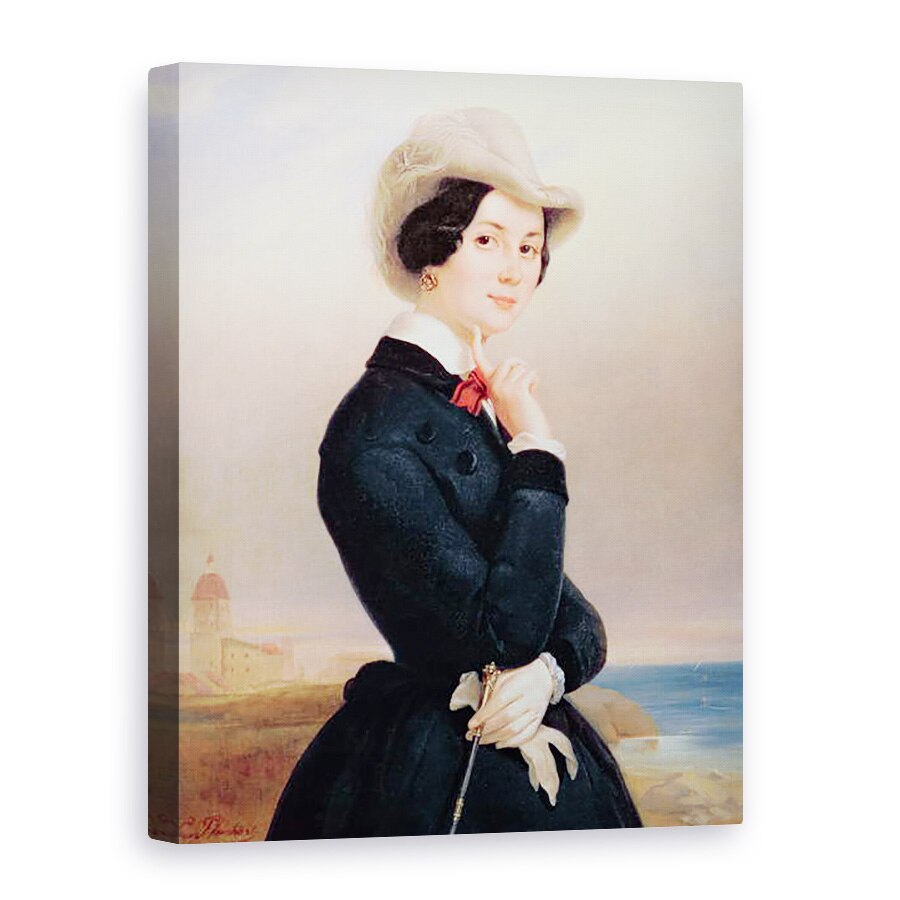 Tablou canvas - Jewgenij Alexandrowitsch Pluchart - Portret De Vera Samoilova, 50 x 70 cm