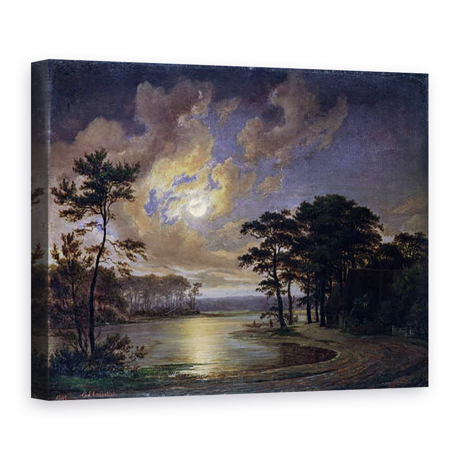 Tablou canvas - Johann Georg Haeselich - Marea Holstein - Lumina lunii, 60 x 80 cm