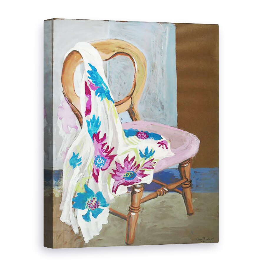Tablou canvas - Joan Thewsey - Scaun si Material cu model, 2000, 75 x 100 cm