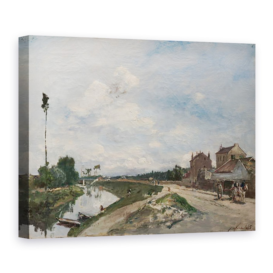 Tablou canvas - Johan-Barthold Jongkind - Sena la Bas-Meudon, 60 x 80 cm