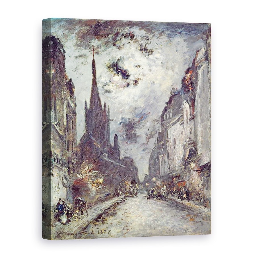 Tablou canvas - Johan-Barthold Jongkind - Rue Saint-Severin, 50 x 70 cm