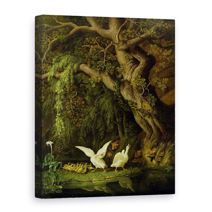 Tablou canvas - Johann Heinrich Tischbein - Vulpi si Gaste, 60 x 80 cm