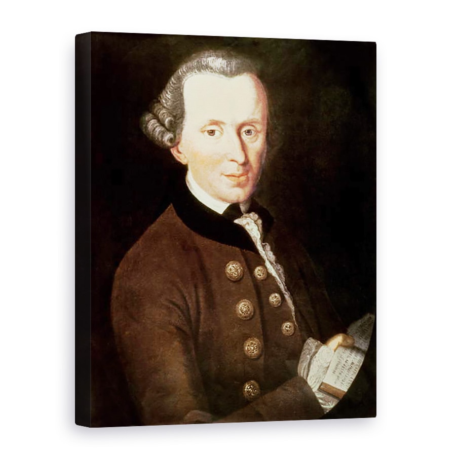 Tablou canvas - Johann Gottlieb Becker - Portret De Emmanuel Kant, 60 x 80 cm